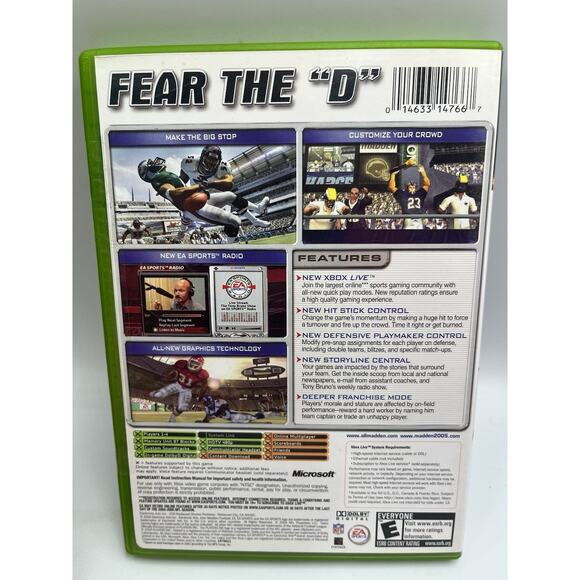 Madden NFL 2005 (Microsoft Xbox, 2004) - Picture 2 of 6